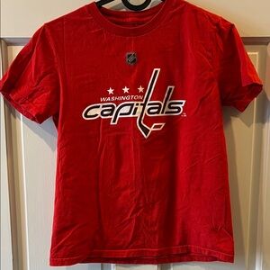 Reebok Kids Medium 10-12 Washington Capitals Ovechkin #8 Red T-Shirt NHL